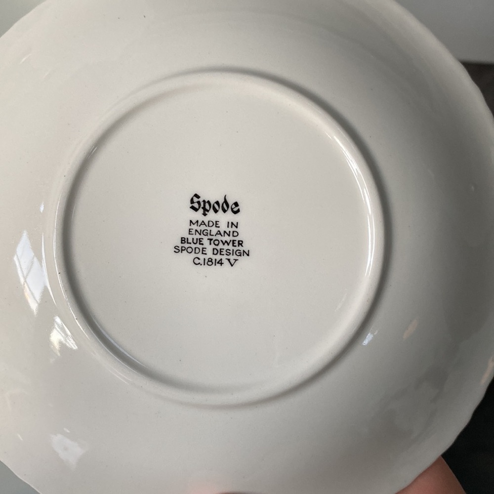 Vintage Spode Blue Tower tea cup and saucer - Picture 4 of 5